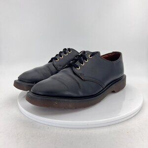 Dr Martens Smiths Women Size 6 Black Smooth Leather 4 Eye Lace Up Derby Shoes